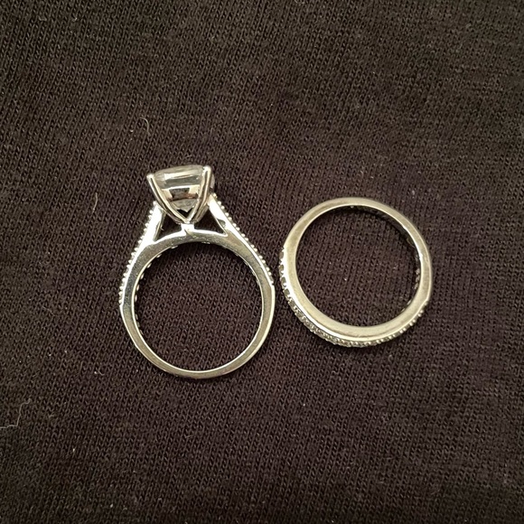 Silver wedding ring set from bitter sweet - Picture 4 of 11